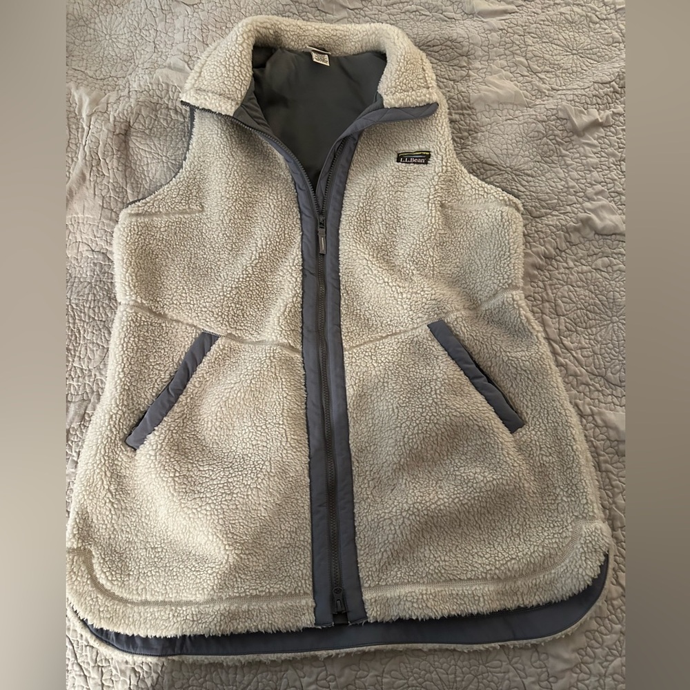 LL Bean plus size Sherpa vest, 1X